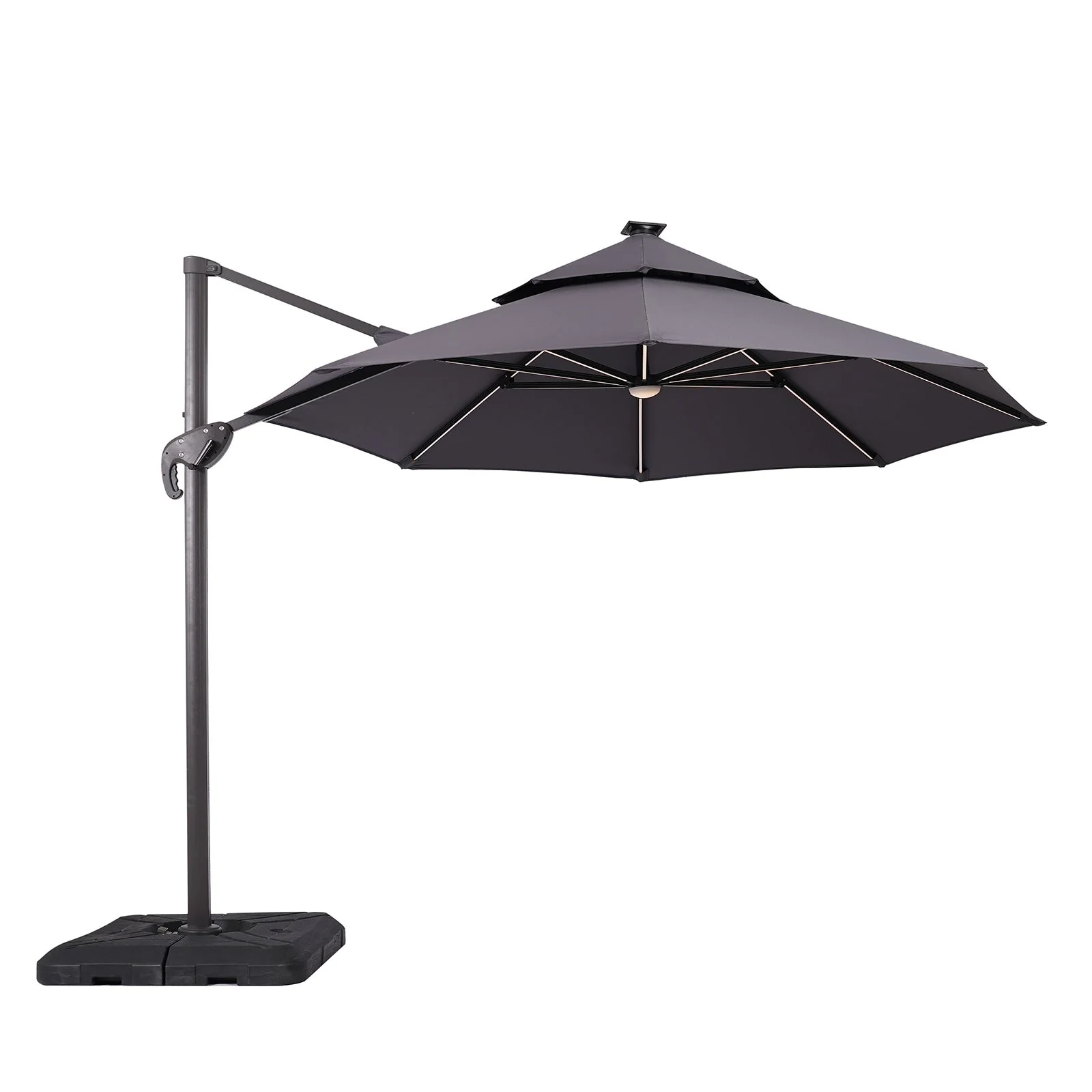 Fera Gray Round Umbrella - Image 2