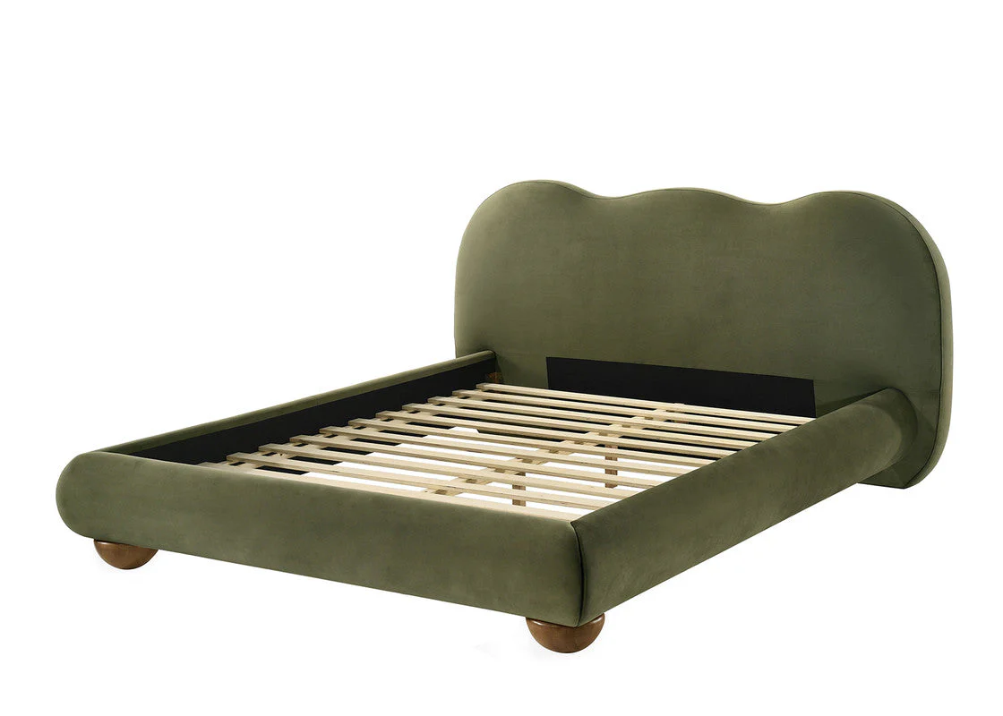 Finamore Olive Green Queen Bed - Image 4