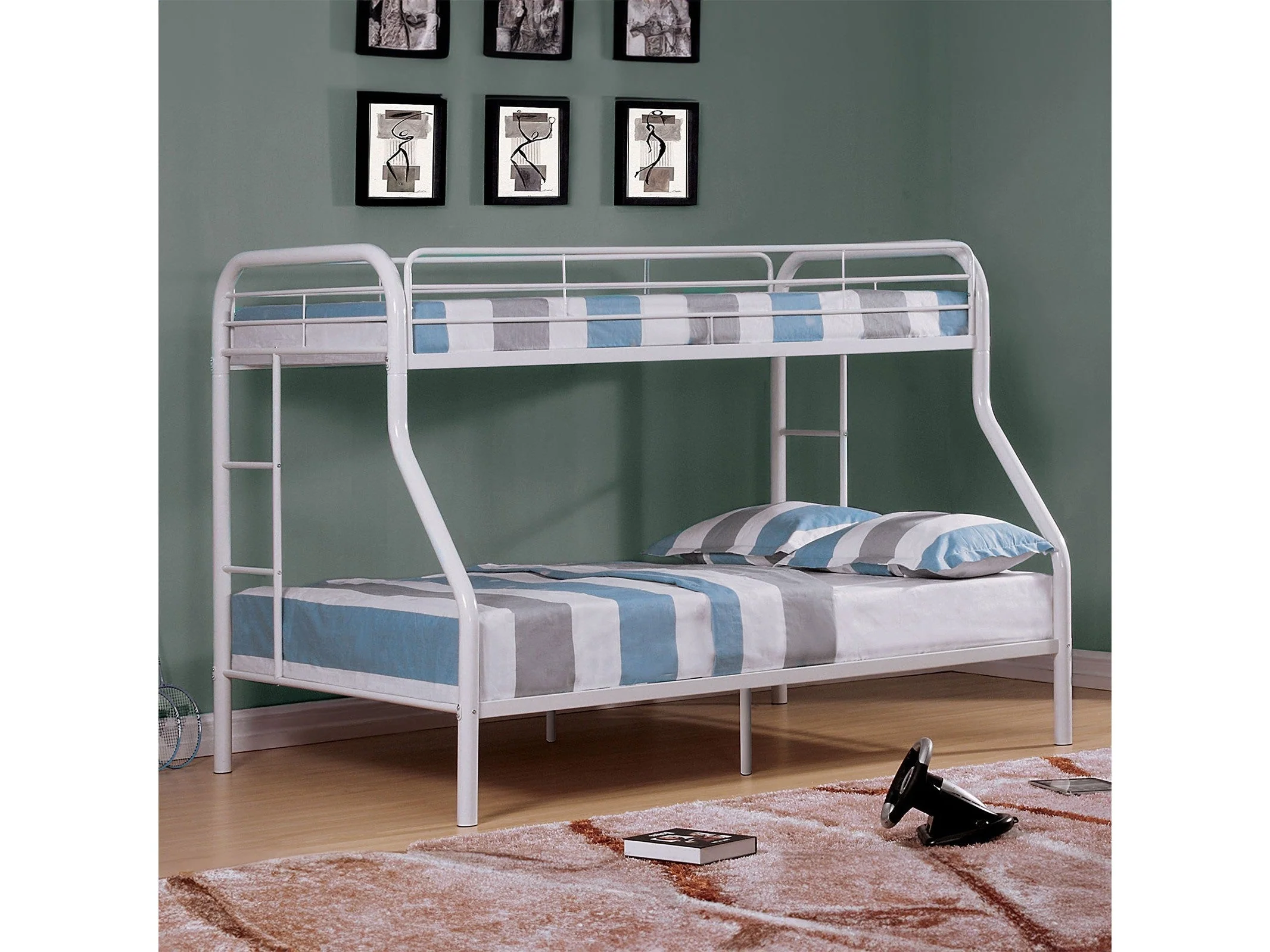 Finnerty White Twin/Full Bunk Bed