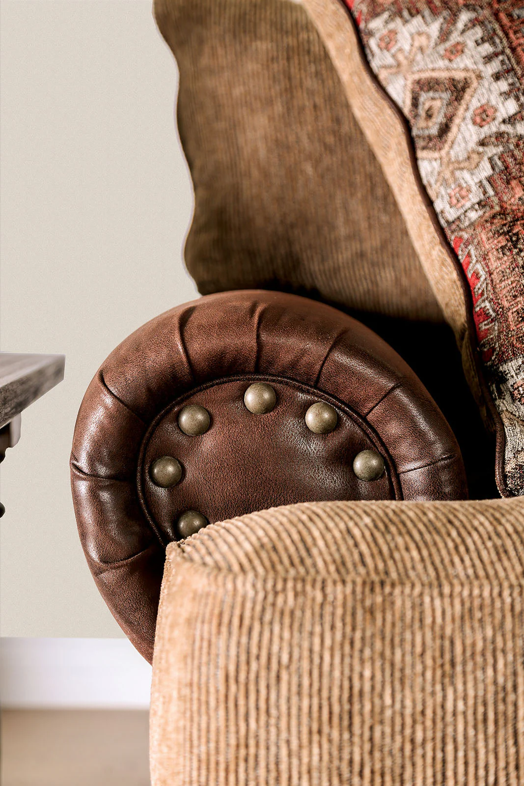 Fletcher Brown/Tan Sofa - Image 3