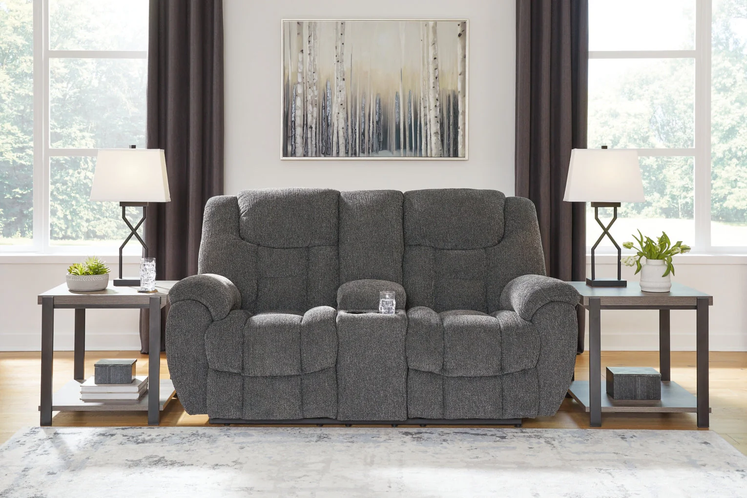 Foreside DBL Reclining Loveseat w/Console - Image 2