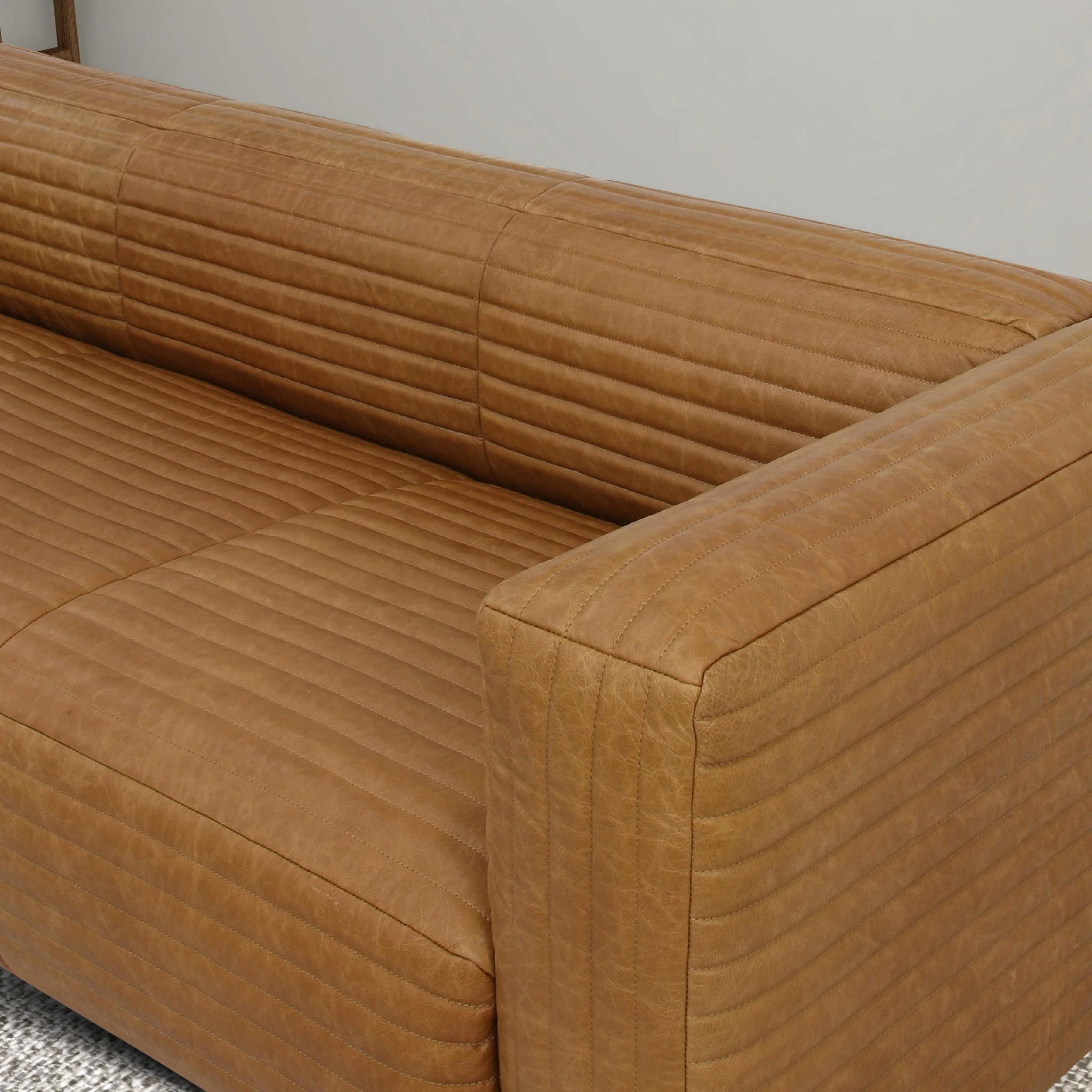 Foster Waxy Tan Leather Sofa - Image 4