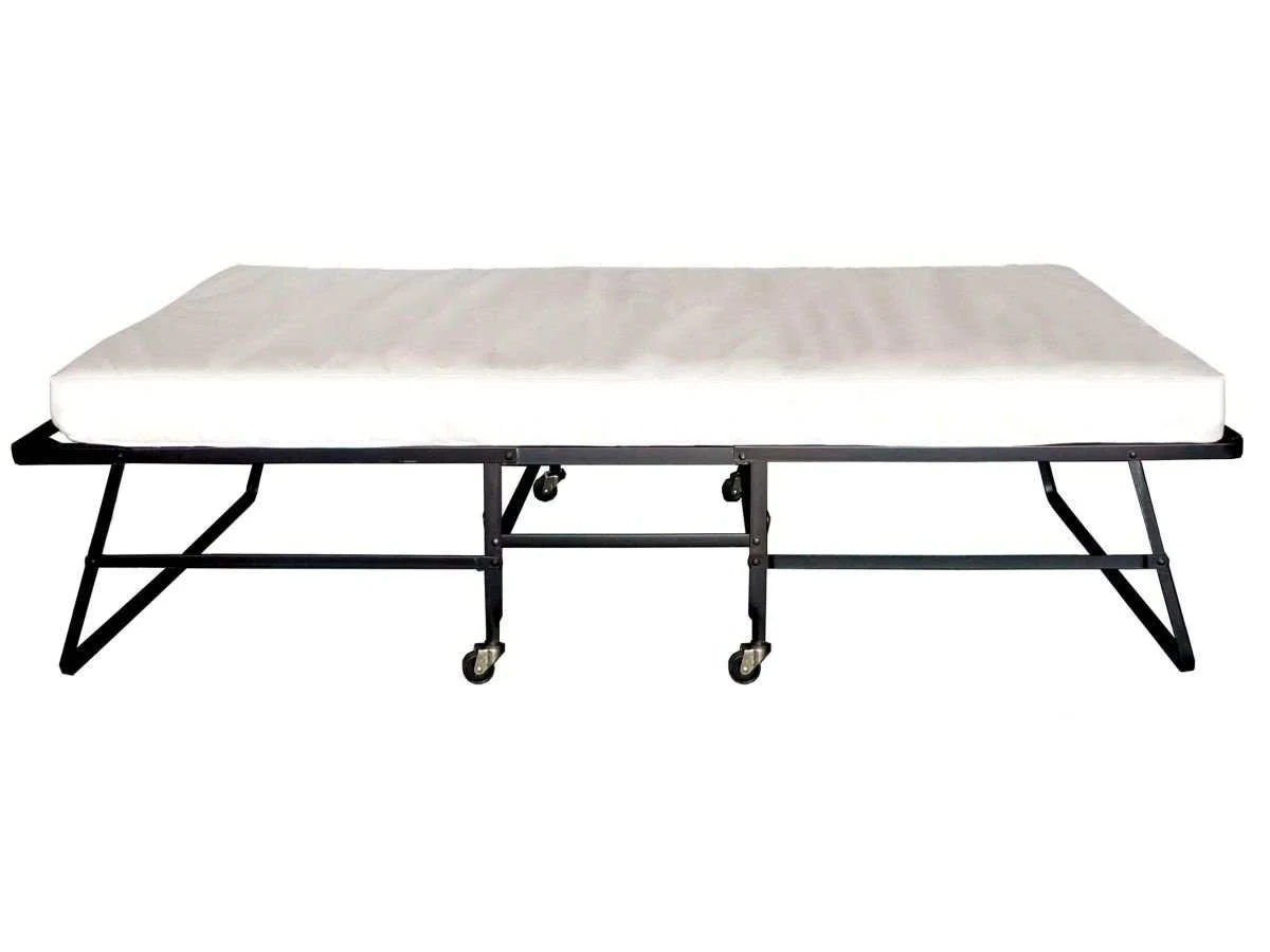 Framos Black & White Rollaway Bed w/ Polyfiber Mattress
