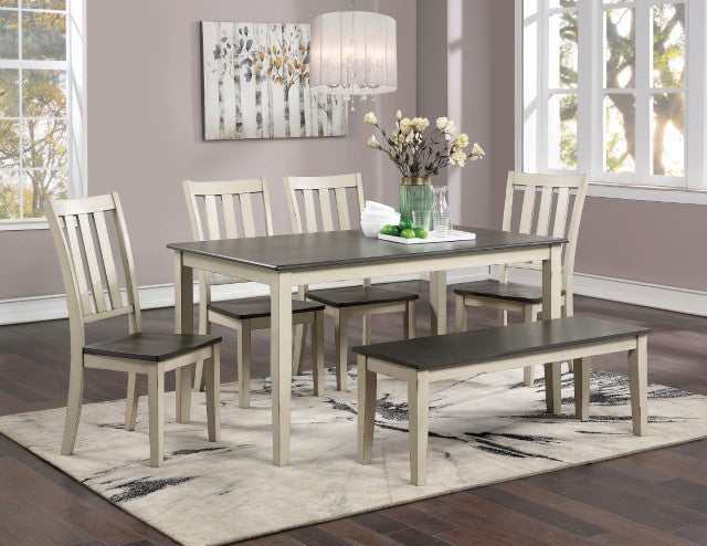 Frances Antique White/Gray Dining Table - Image 2