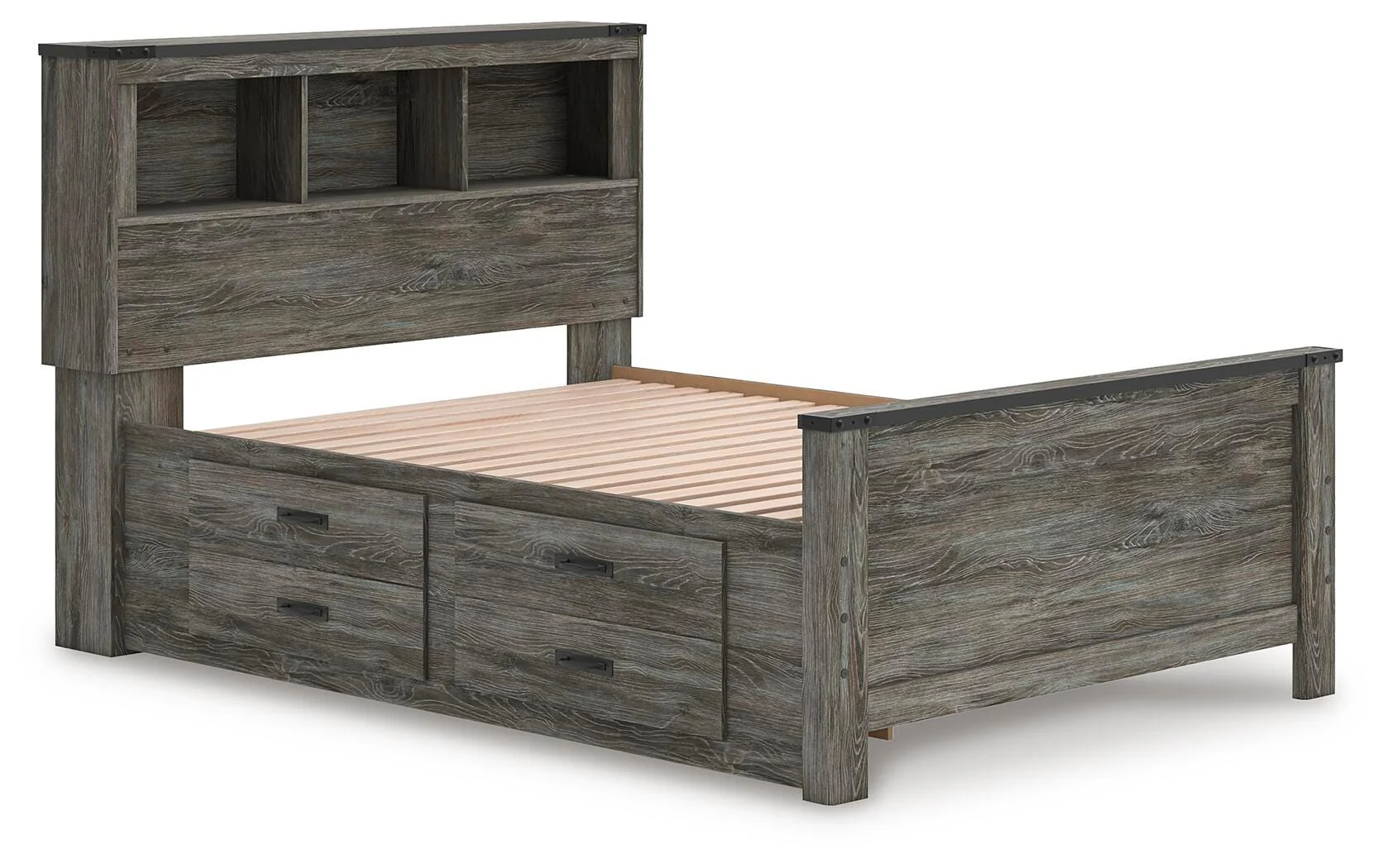 Frandern Bookcase Panel Bed with Storage - Image 3