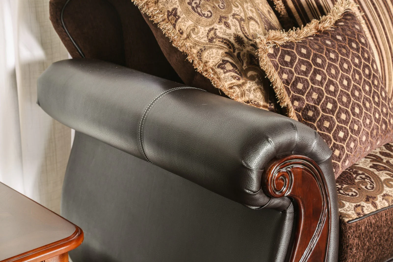 Franklin Dark Brown/Tan Chair - Image 3