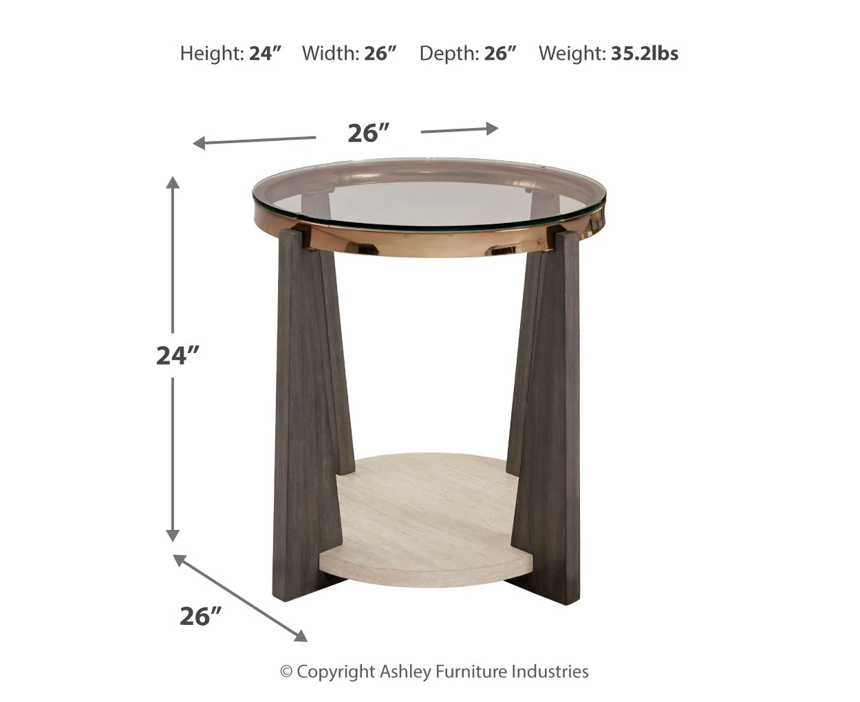 Frazwa Round End Table - Image 5