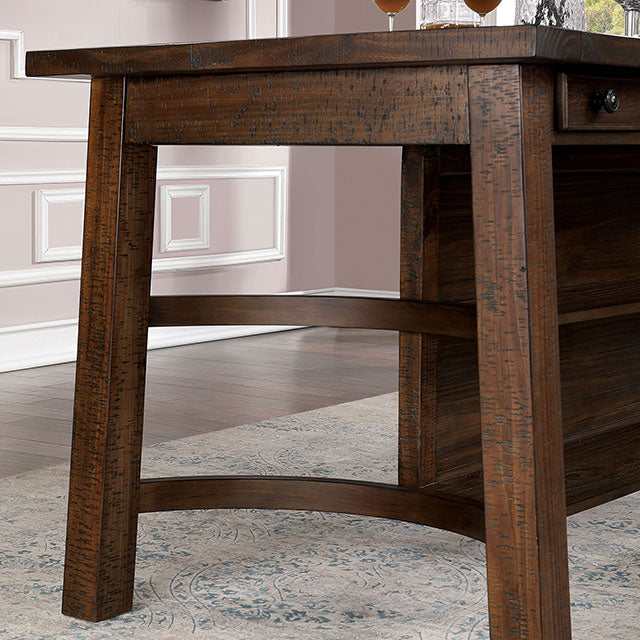 Fredonia Rustic Oak Counter Height Table - Image 3
