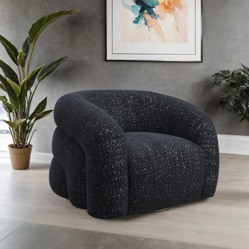 Freja Black Swivel Chair - Image 2