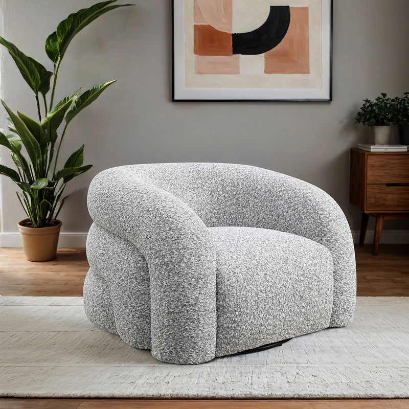 Freja Gray Swivel Chair - Image 2