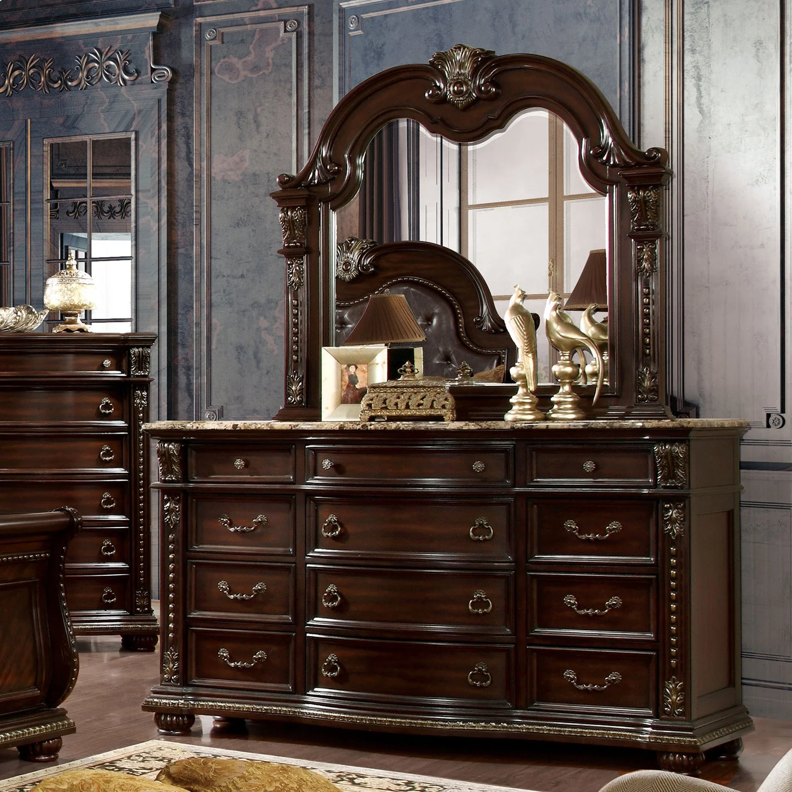 Fromberg Brown Cherry 4 Piece Bedroom Set - Image 6