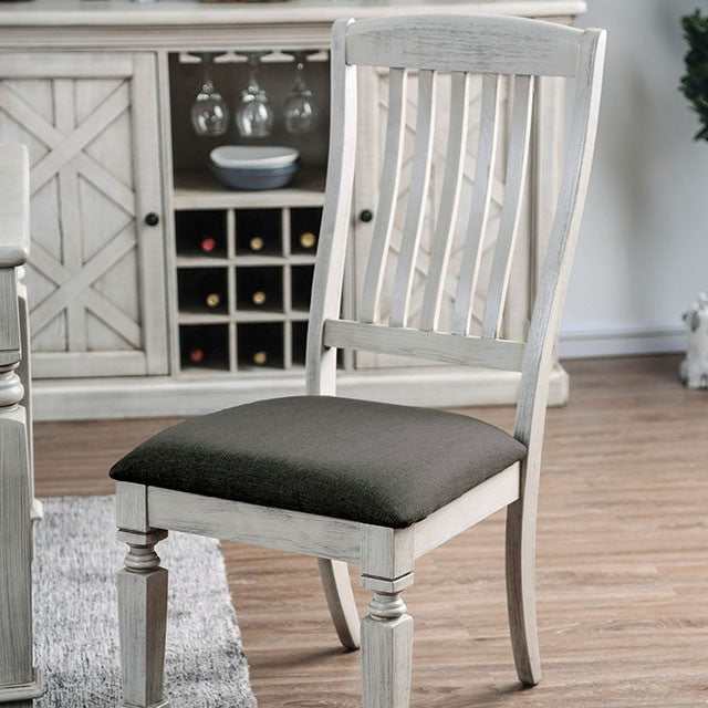 Georgia Antique White/Gray Side Chair (Set of 2) - Image 4