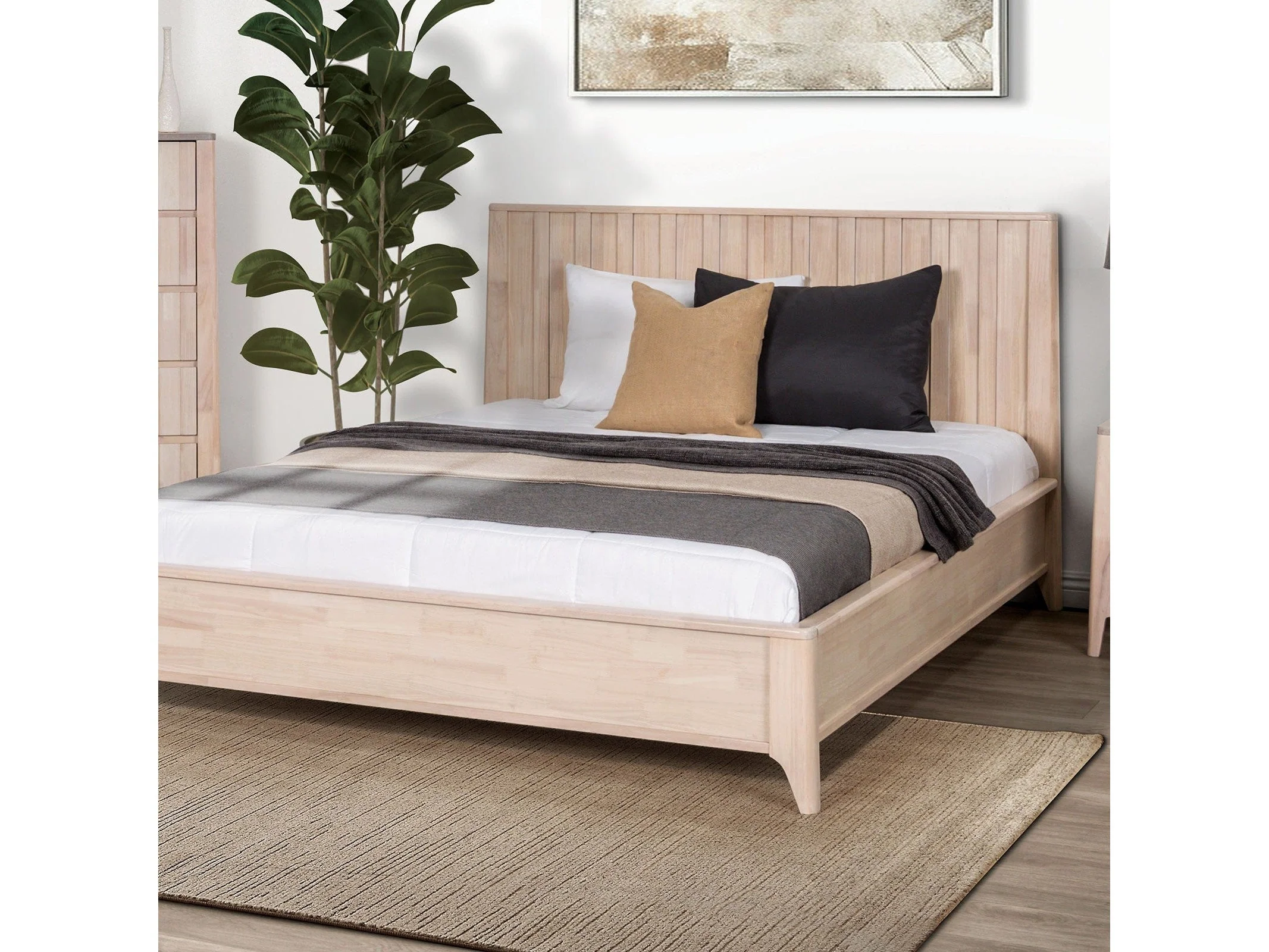 Gervais Whitewash Bed