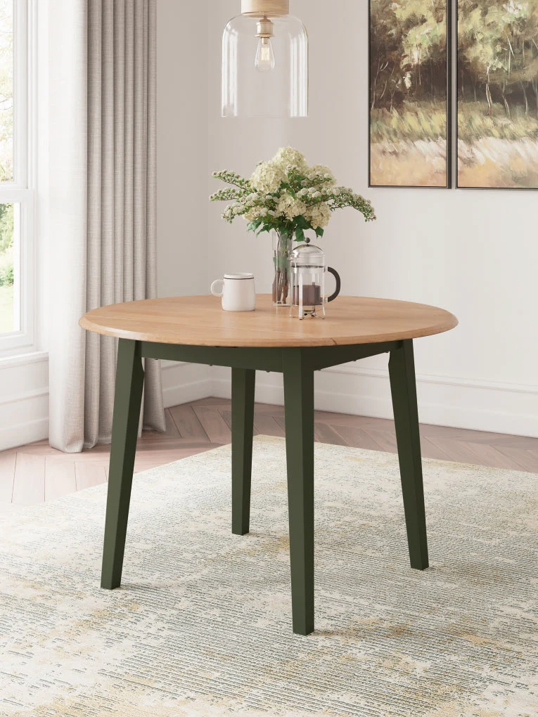 Gesthaven Round Dining Room Drop Leaf Table - Image 9