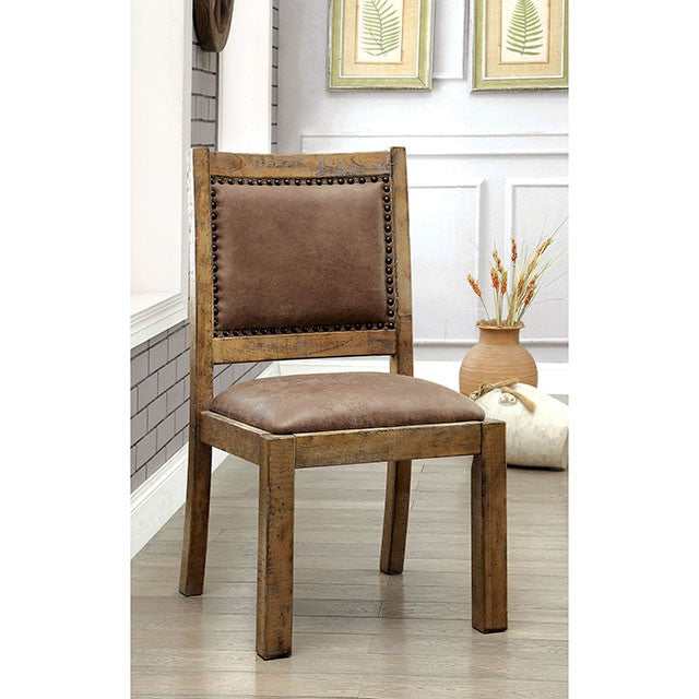 Gianna Rustic Oak/Brown 96" Dining Table - Image 4