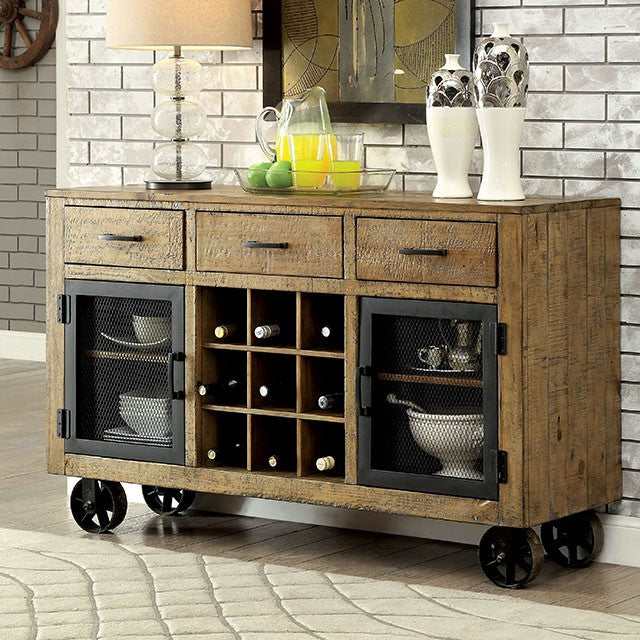 Gianna Rustic Oak/Brown 96" Dining Table - Image 6