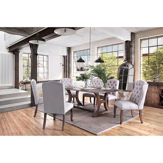 Gianna Rustic Oak/Ivory Wingback Chair (Set of 2) - Image 4