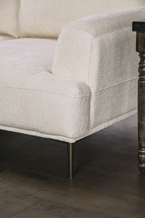Gladbach Linen White Loveseat - Image 3
