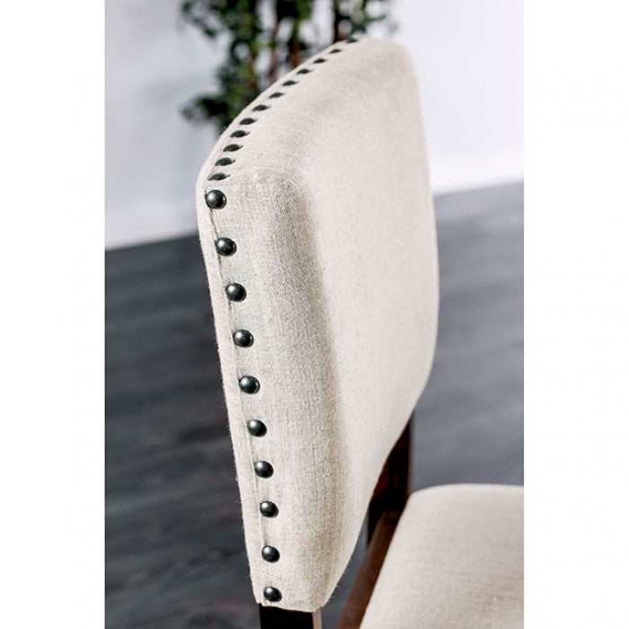 Glenbrook Ivory Linen & Brown Cherry Counter Height Side Chair (Set of 2) - Image 3