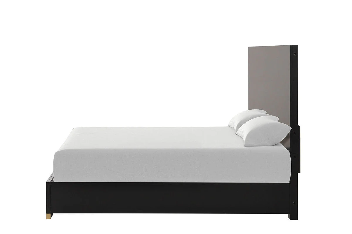 Goldsberg Black/Gold 5 Pc. Queen Bedroom Set w/ 2NS - Image 5