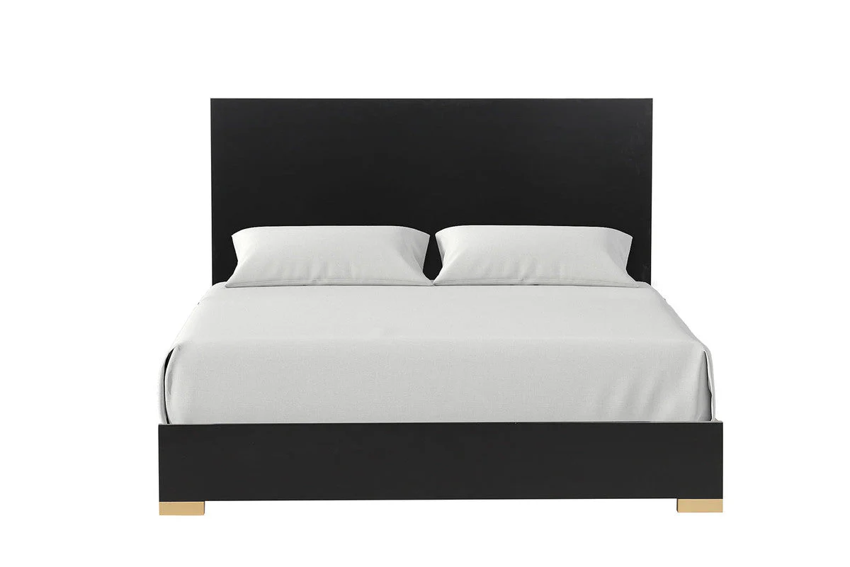 Goldsberg Black/Gold Queen Panel Bed - Image 3