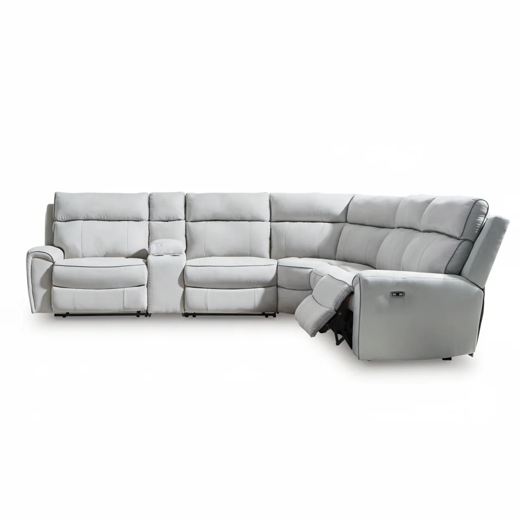 Grafton Pike 6-Piece Reclining Sectional with Storage Console