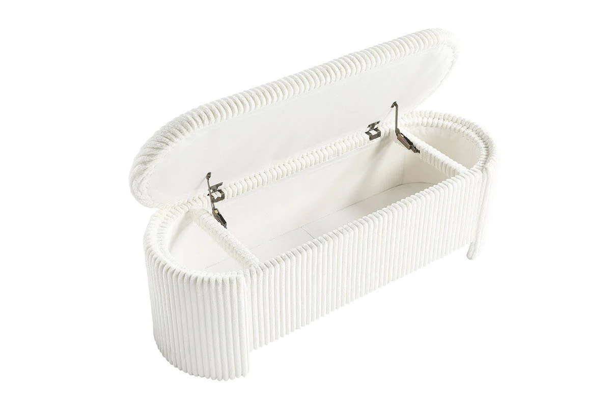 Grainne White Storage Bench - Image 2