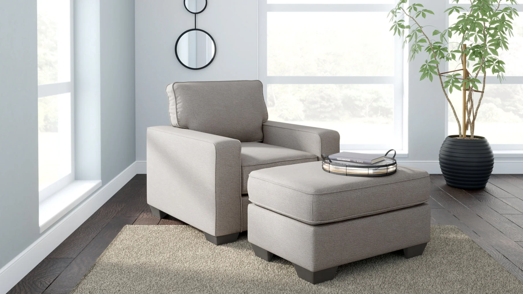 Greaves Chair and Ottoman - Image 2