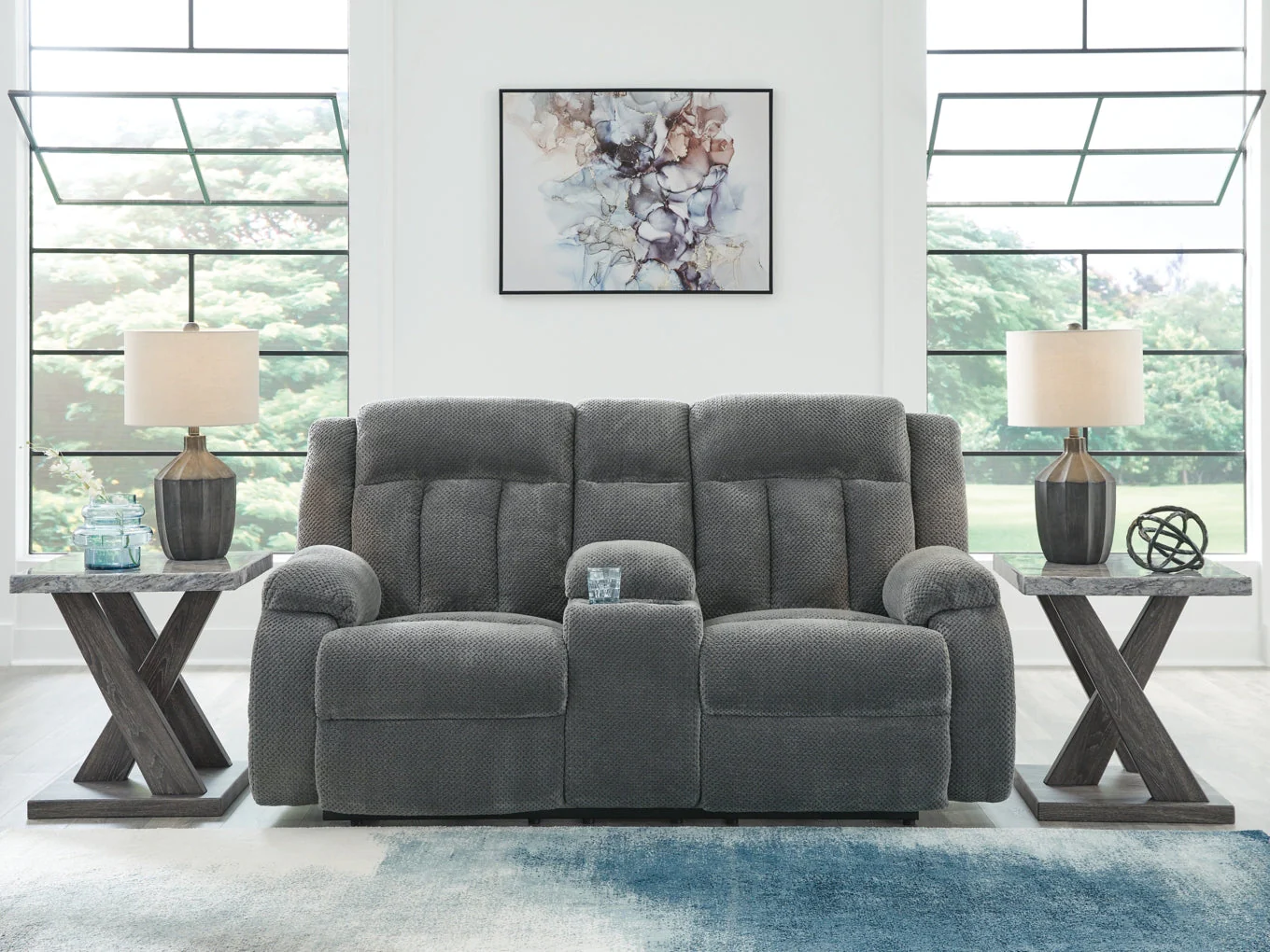 Greely Bend DBL Reclining Power Loveseat w/Console - Image 2