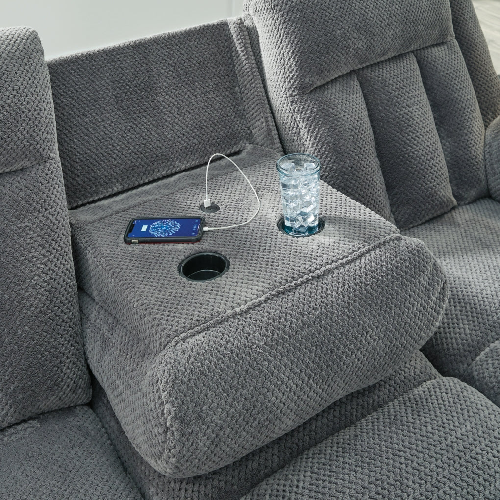 Greely Bend Reclining Power Sofa w/Drop Down Table - Image 8