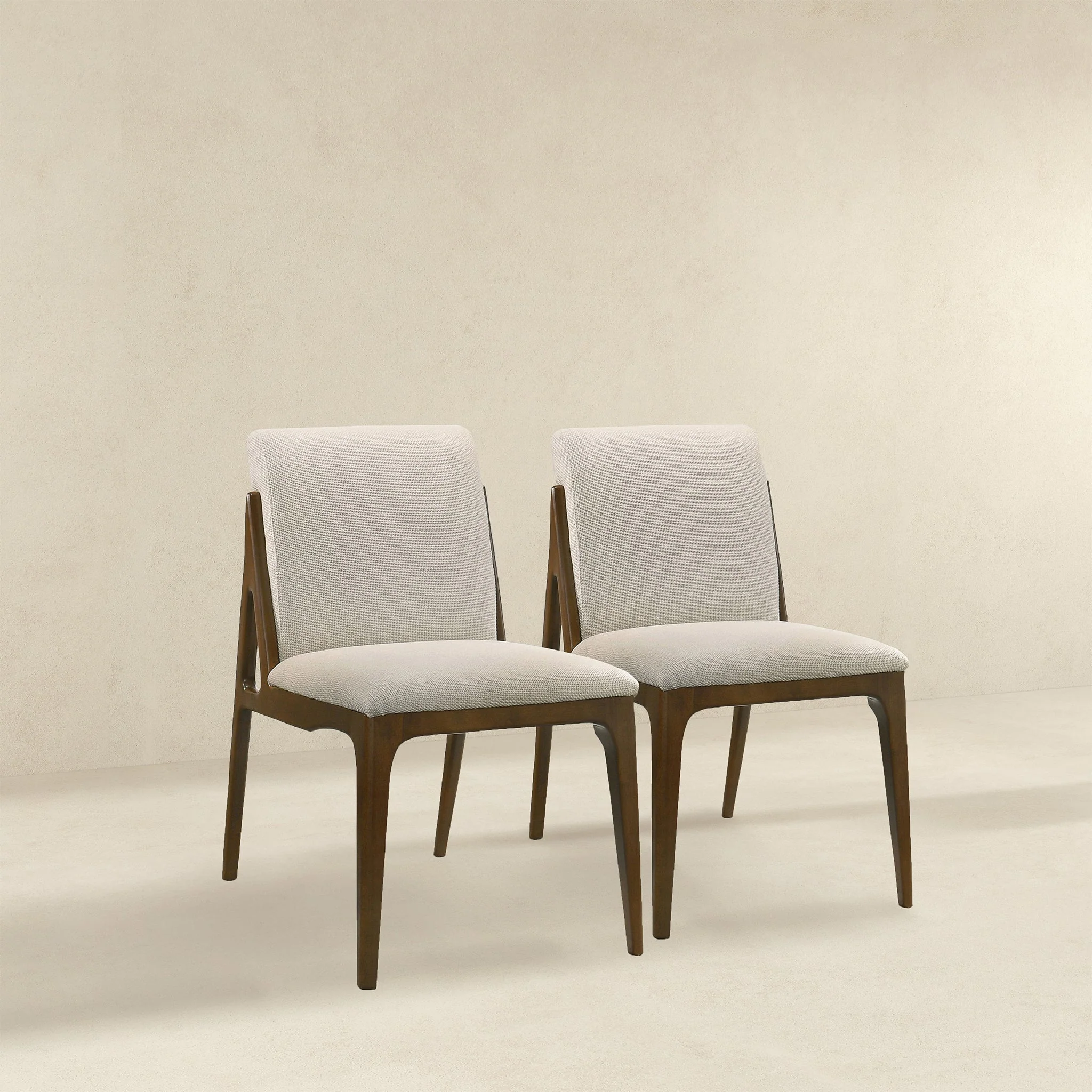 Grivelle Cream Fabric Dining Chair (Set Of 2) - Image 2