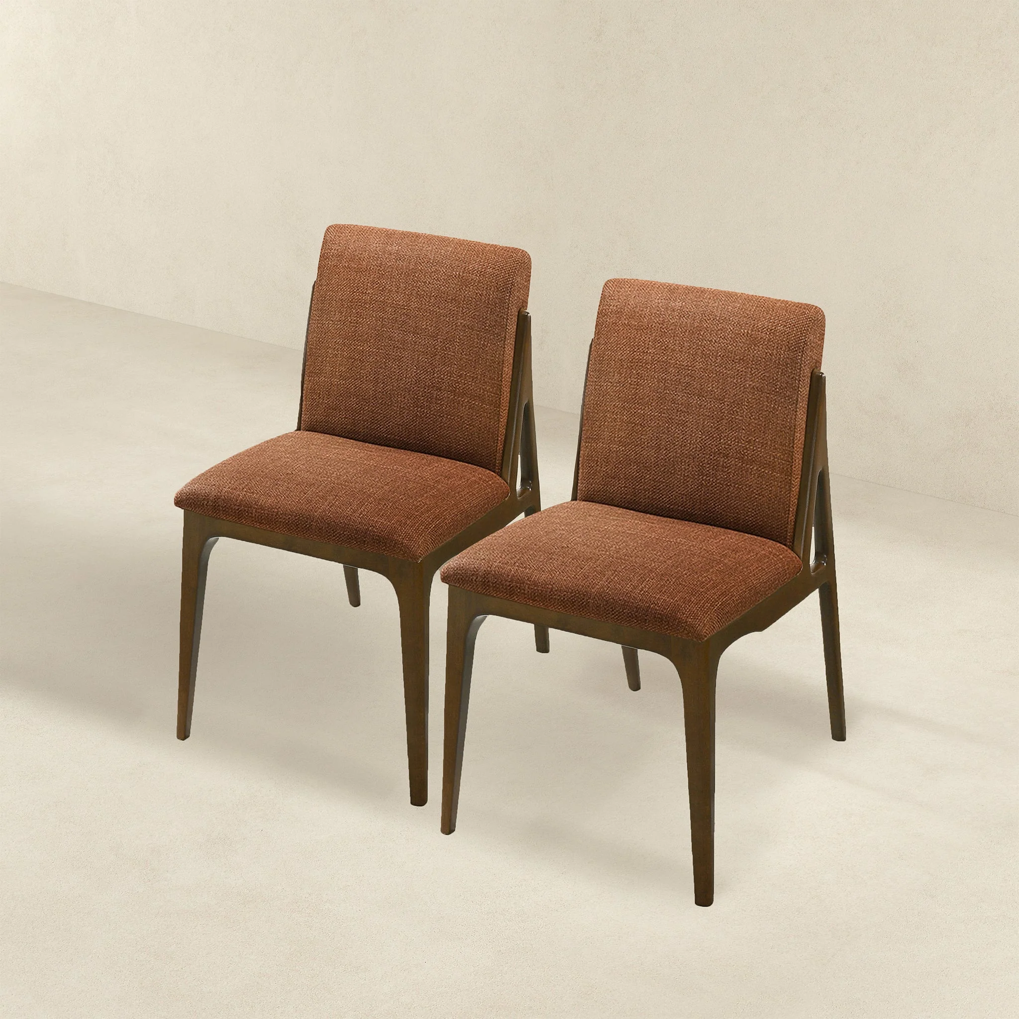 Grivelle Orange Fabric Dining Chair (Set Of 2) - Image 2