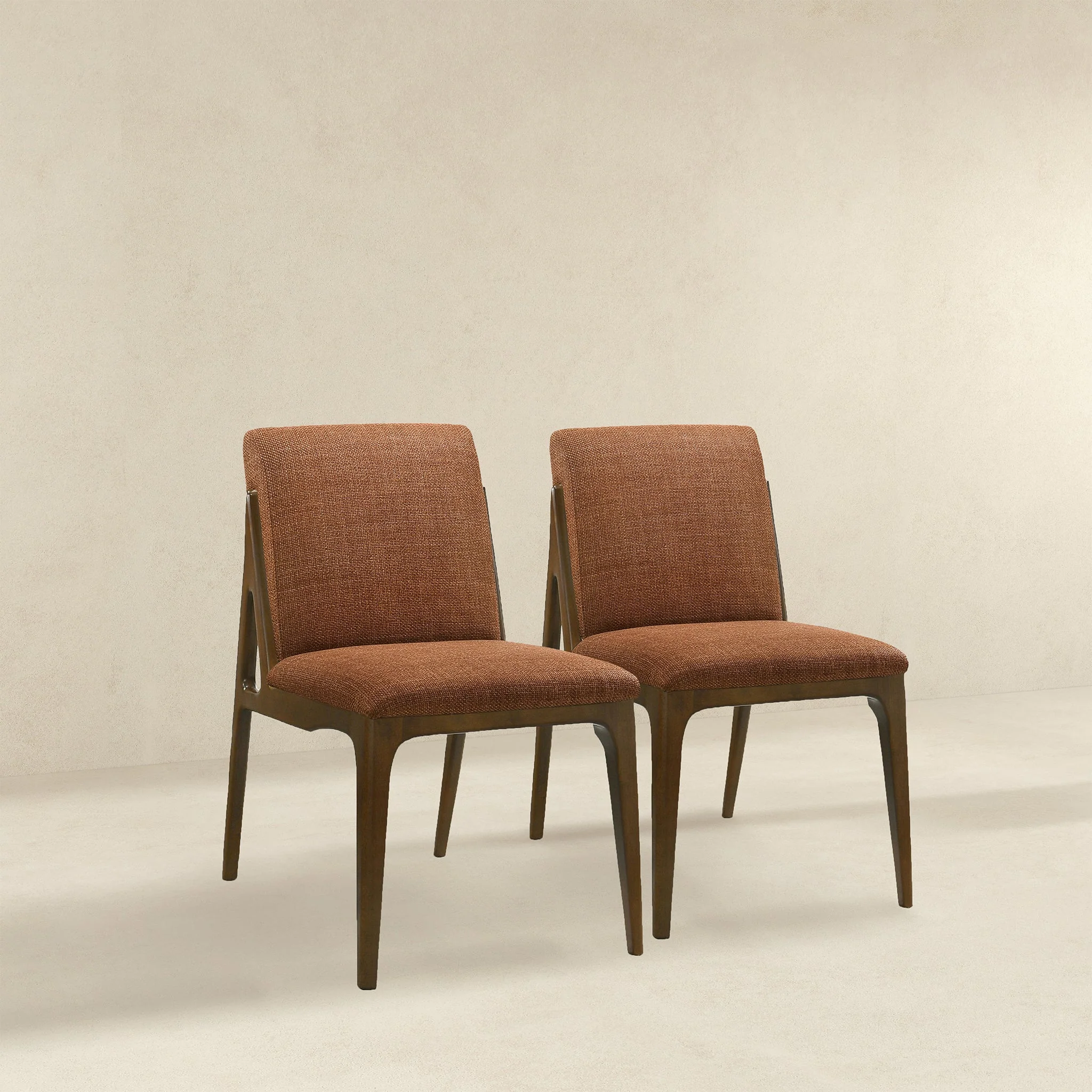 Grivelle Orange Fabric Dining Chair (Set Of 2) - Image 3