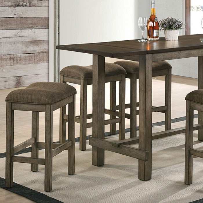 Gumboro Dark Walnut & Chestnut Counter Height Dining Room Set - Image 3
