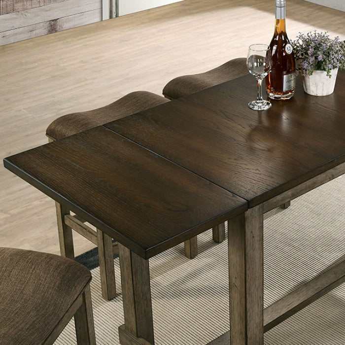 Gumboro Dark Walnut & Chestnut Counter Height Dining Room Set - Image 4
