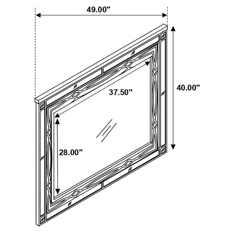 Gunnison Dresser Mirror Silver Metallic - Image 5