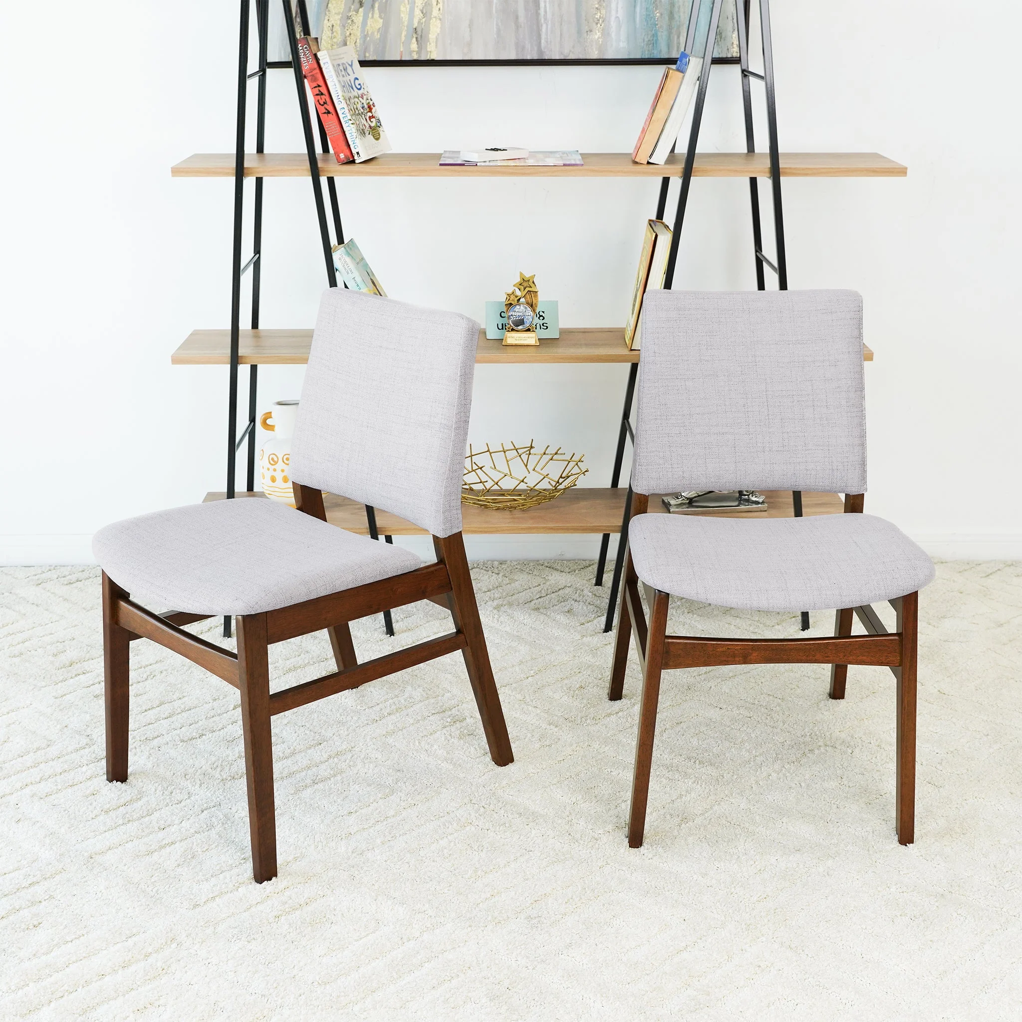 Gusto Fabric Dining Chair In Light Gray (Set Of 2) - Image 2