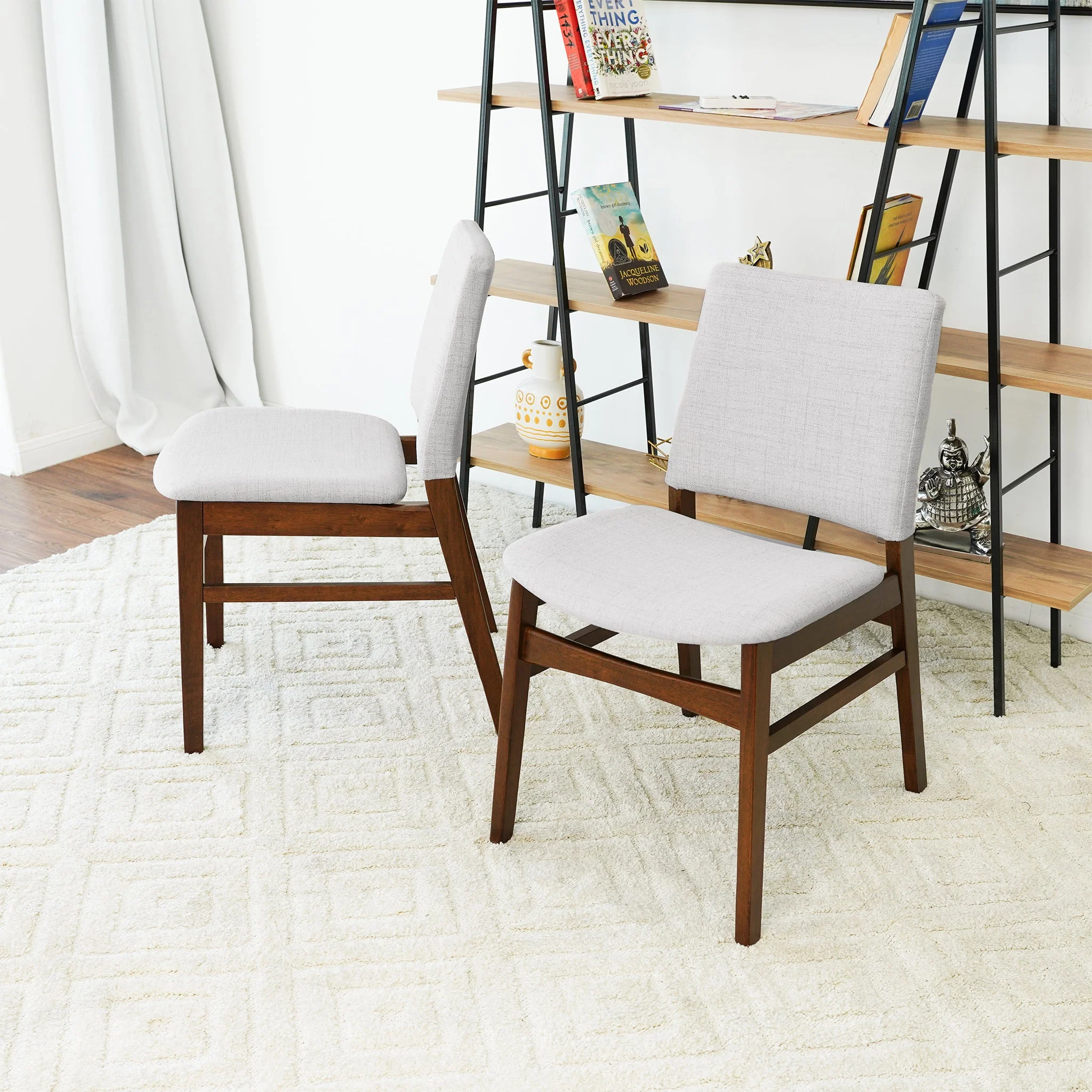 Gusto Fabric Dining Chair In Light Gray (Set Of 2) - Image 3