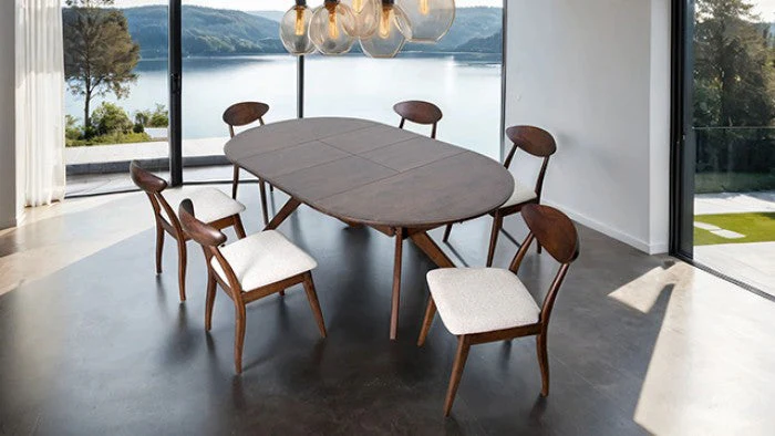Hammel Walnut 7 Piece Dining Set - Image 2