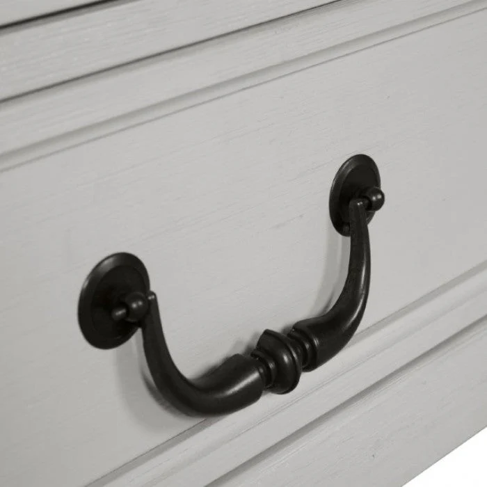 Hampstead White/Dark Brown Dresser - Image 4
