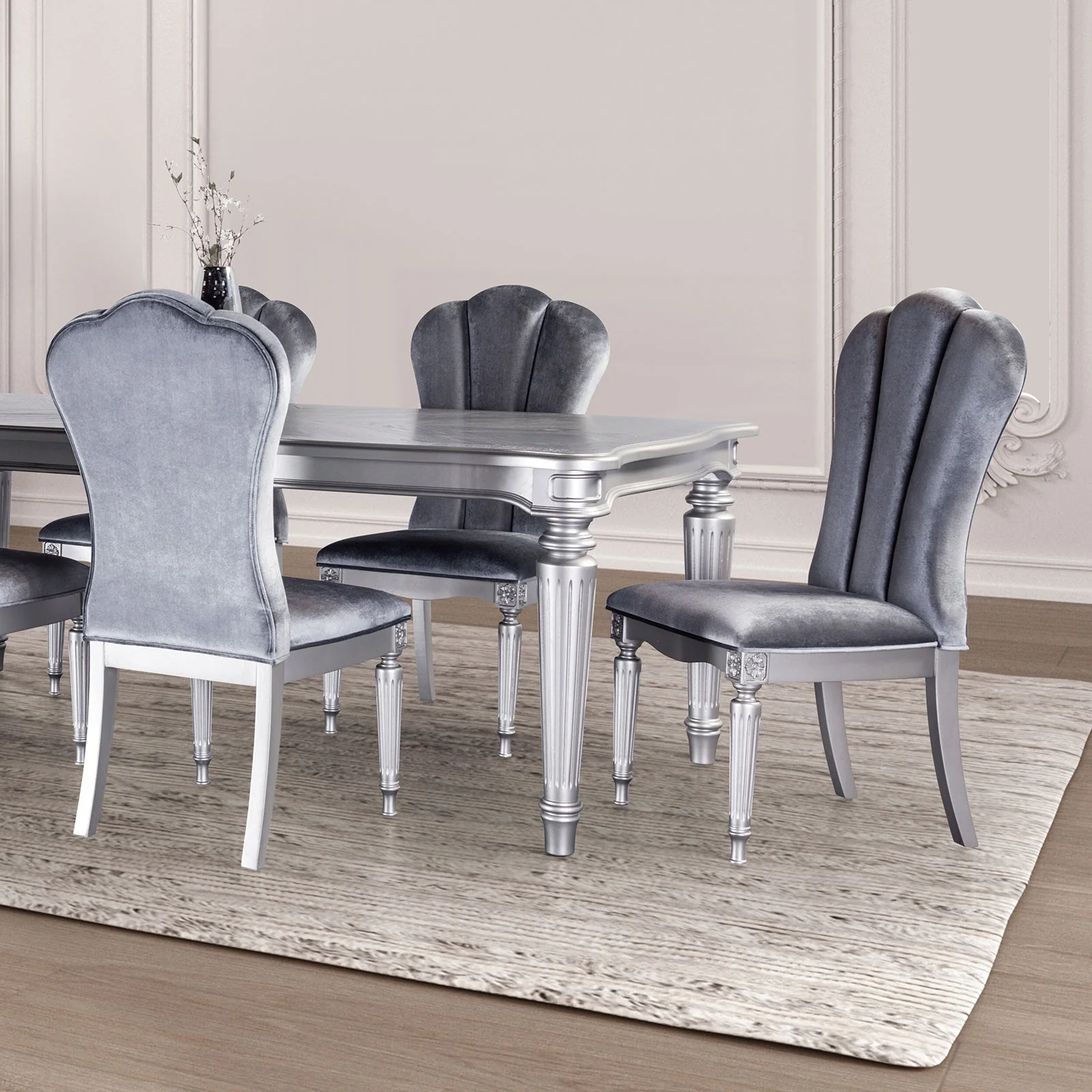 Hannoria Silver Side Chair (Set of 2) - Image 2