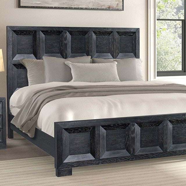 Hatton Cross Weathered Black Queen 5 Piece Bedroom Set w/Chest (N2) - Image 2