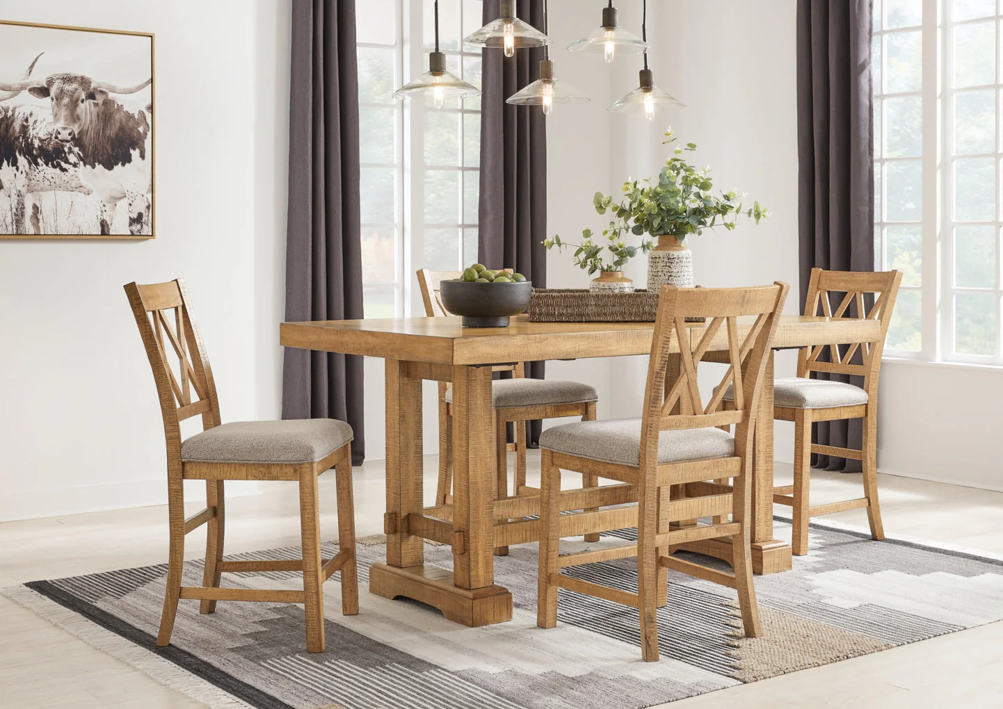 Havonplane Upholstered Barstool - Image 9