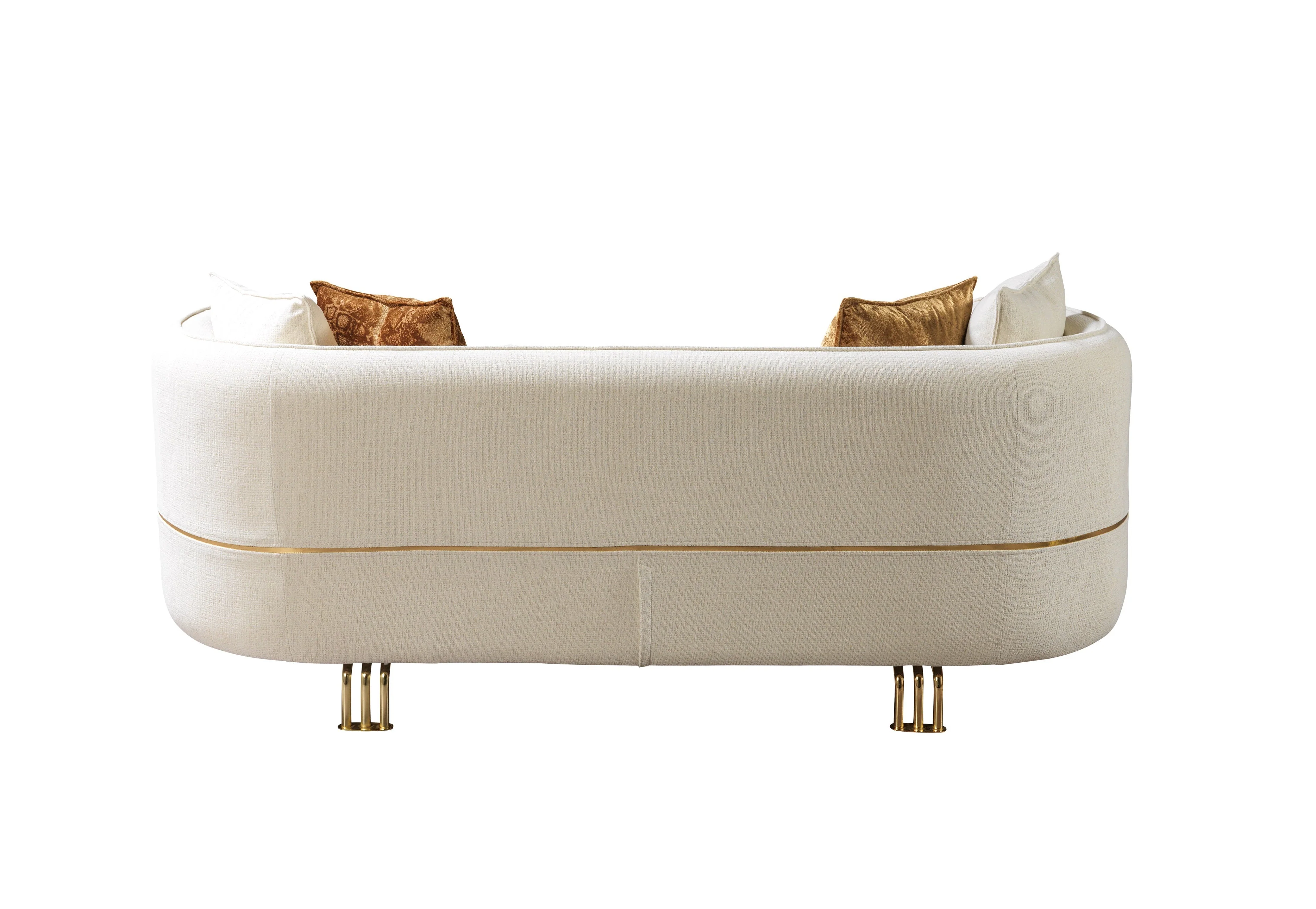 Helena Ivory Velvet Loveseat 82" - Image 5