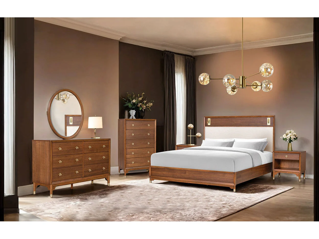 Hepburne Walnut 4 Pc. Queen Bedroom Set (Storage FB)