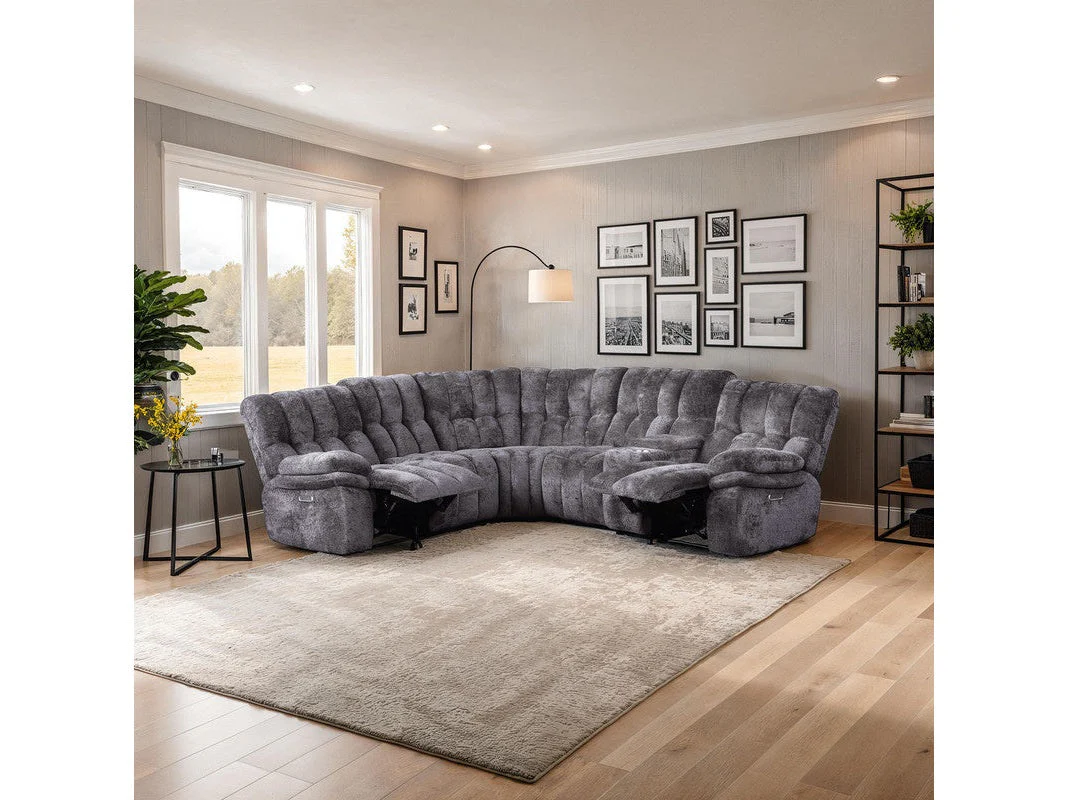 Hieronymus Dark Gray Power Sectional