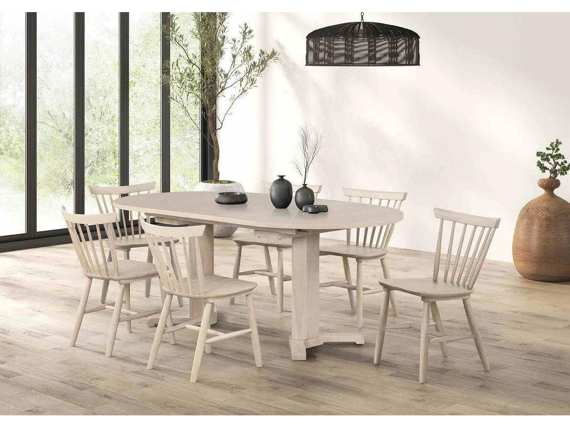 Hines White Oak 7 Pc. Oval Dining Set