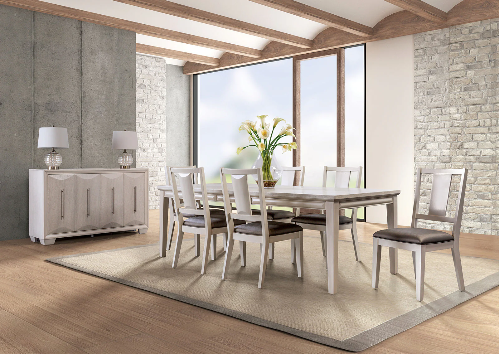 Hinwitz White Oak/Dark Gray Chair - Image 2