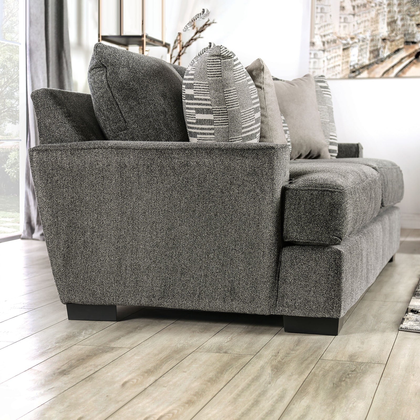 Holborn Gray Loveseat - Image 2