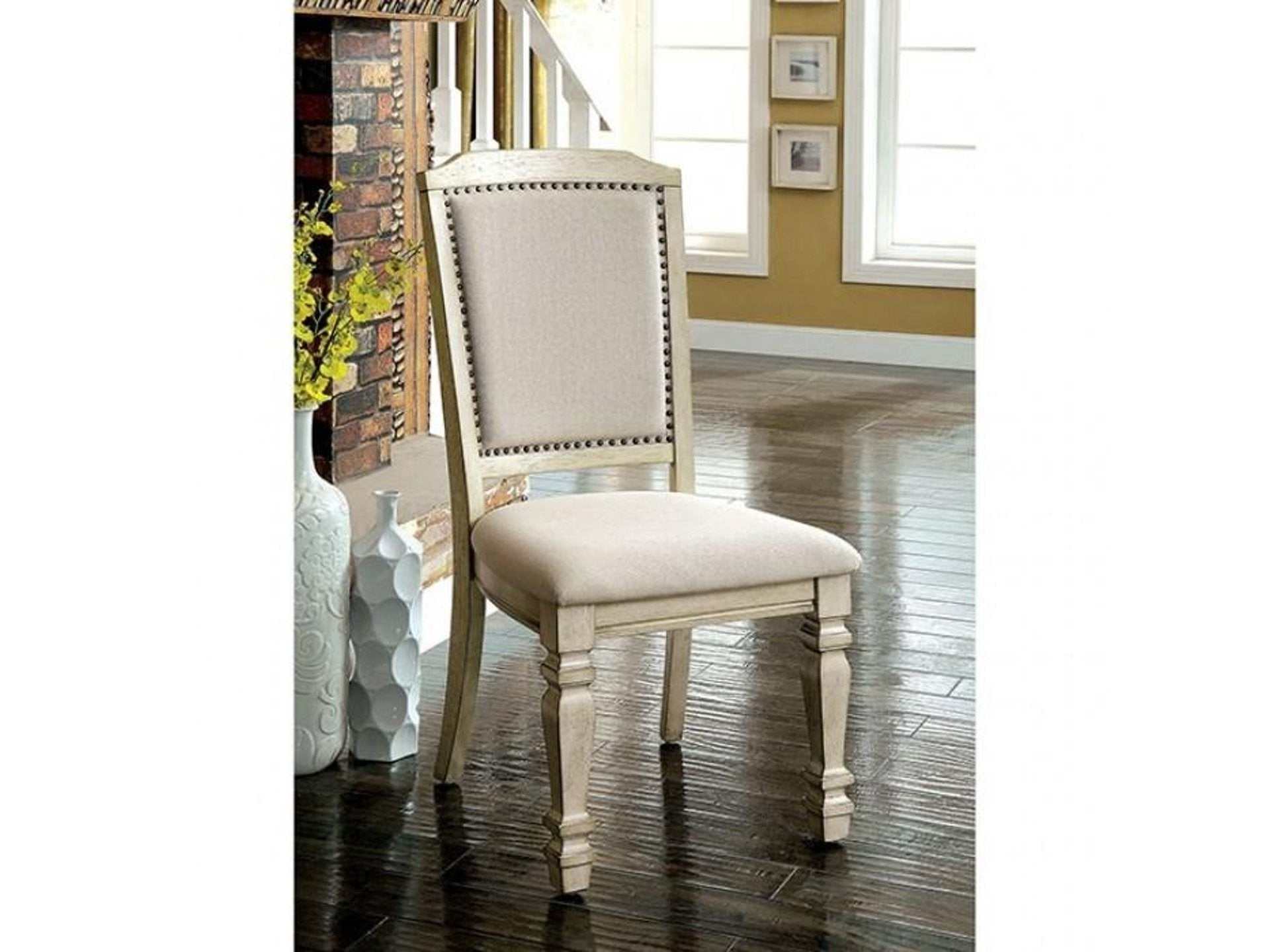 Holcroft Antique White & Ivory Dining Chair (Set of 2) - Image 3